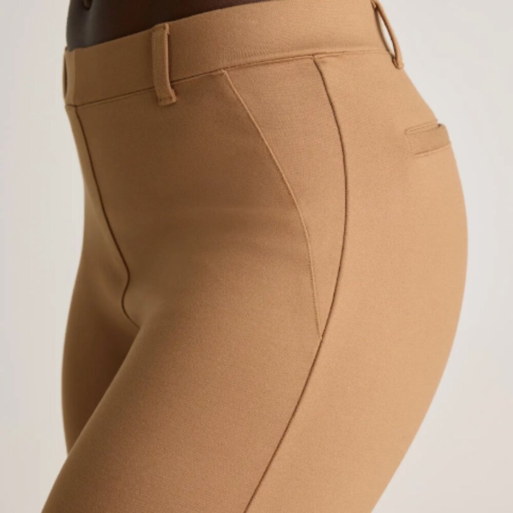 QUINCE Ultra-Stretch Ponte Bootcut Pants - Roasted Pecan, 28" Inseam, Size S - Picture 3 of 8
